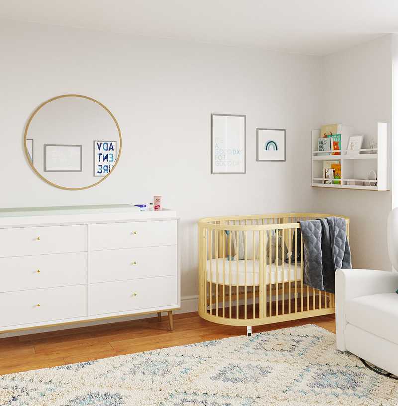 Eclectic, Bohemian, Midcentury Modern Nursery Design by Havenly Interior Designer Jimena