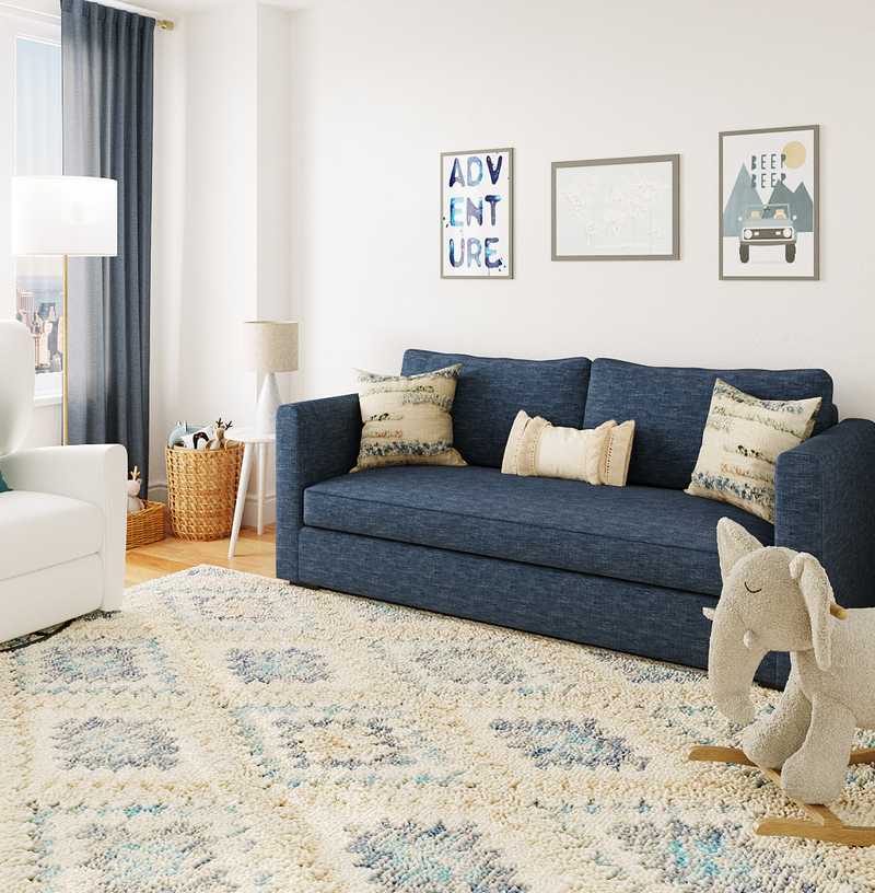 Eclectic, Bohemian, Midcentury Modern Nursery Design by Havenly Interior Designer Jimena