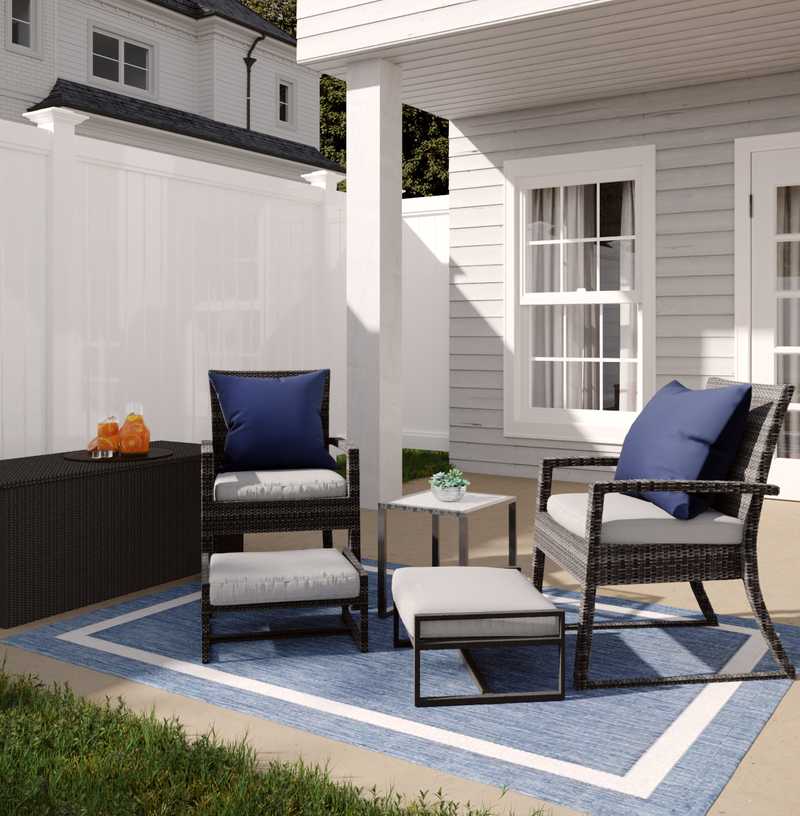 Coastal, Farmhouse Outdoor Space Design by Havenly Interior Designer Jimena