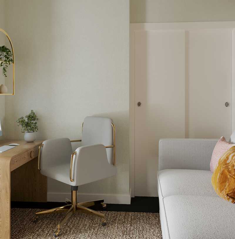 Eclectic, Glam Office Design by Havenly Interior Designer Sarah