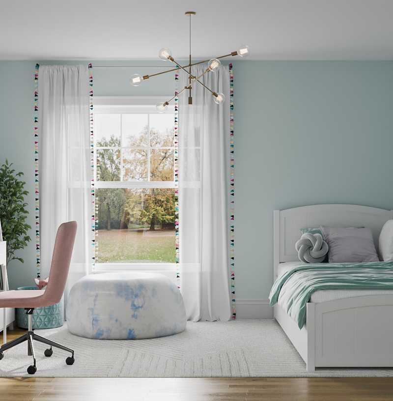 Glam, Preppy, Scandinavian Bedroom Design by Havenly Interior Designer Isadora