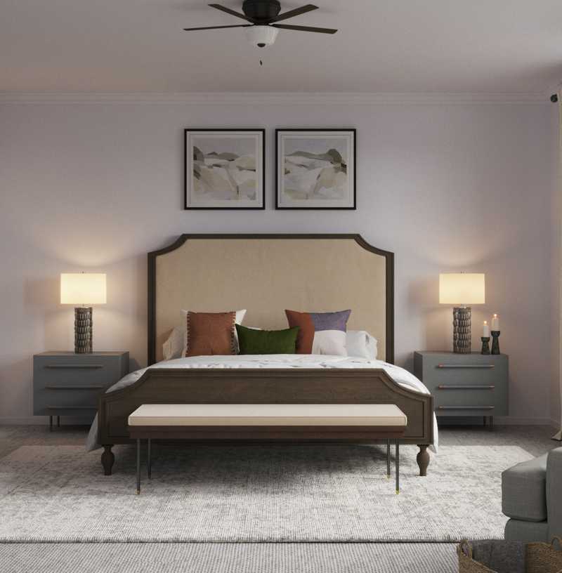 Traditional, Transitional, Classic Contemporary Bedroom Design by Havenly Interior Designer David