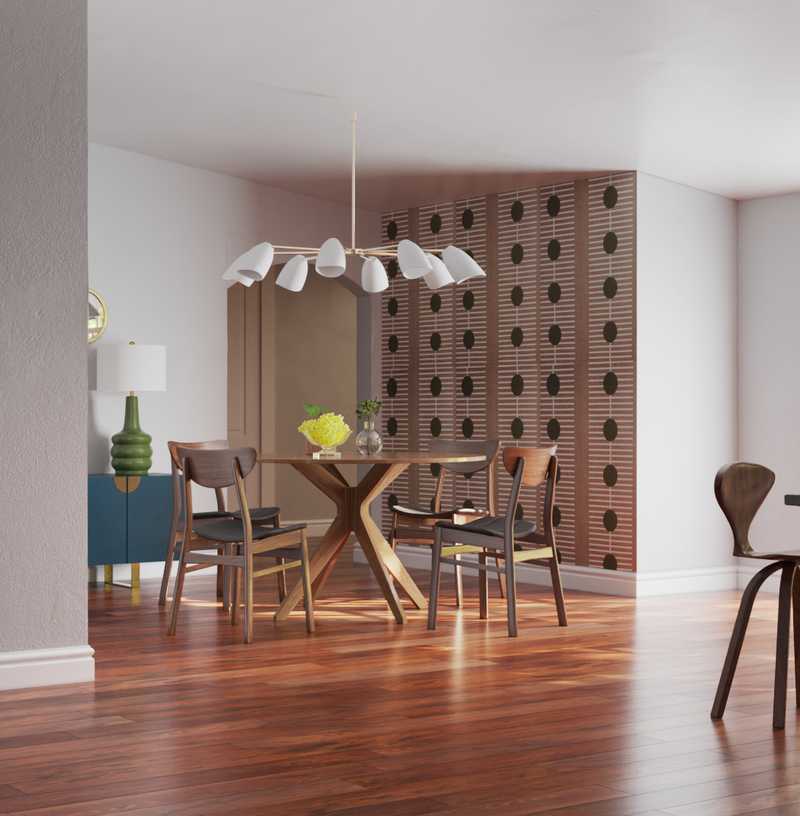 Modern, Eclectic, Glam, Midcentury Modern Dining Room Design by Havenly Interior Designer Alexandra
