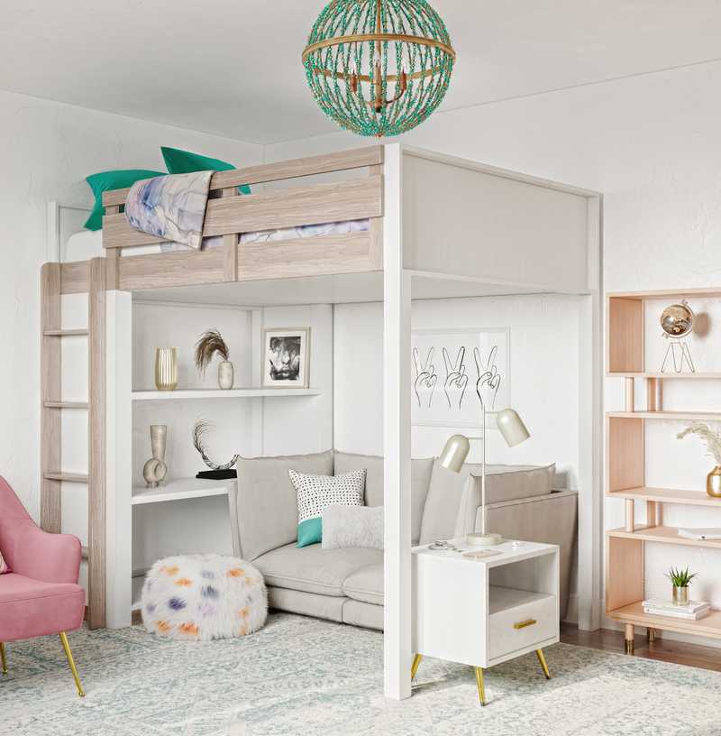 Modern, Preppy Bedroom Design by Havenly Interior Designer Lena