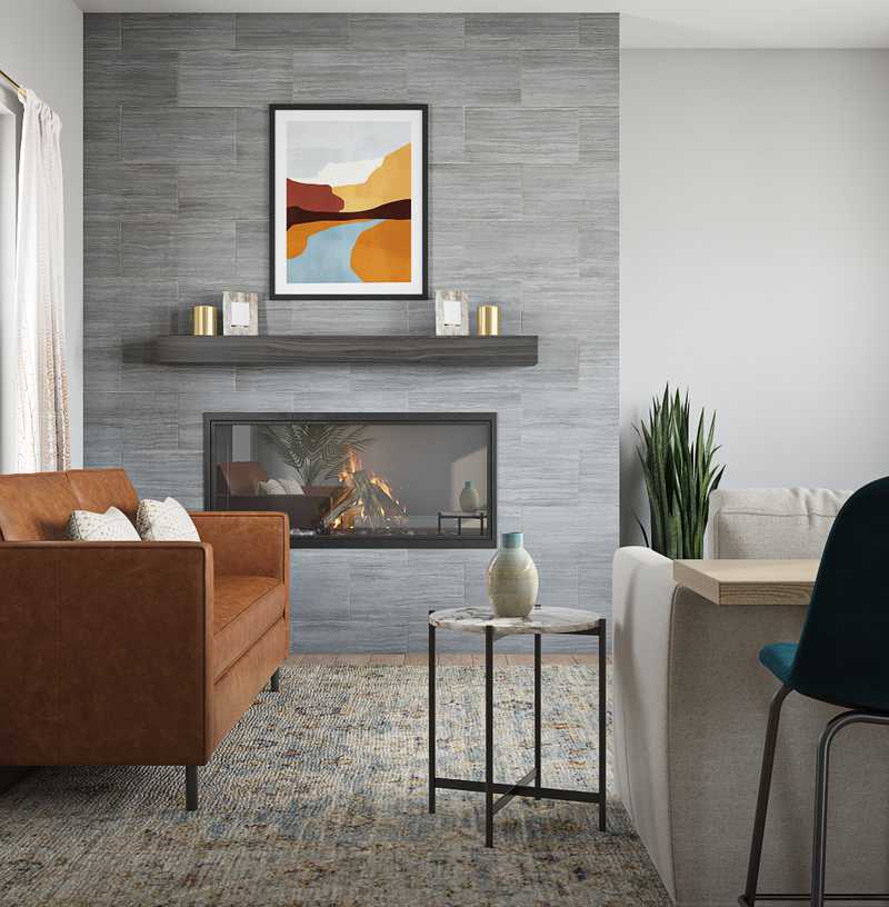 Transitional Living Room Design by Havenly Interior Designer Clara