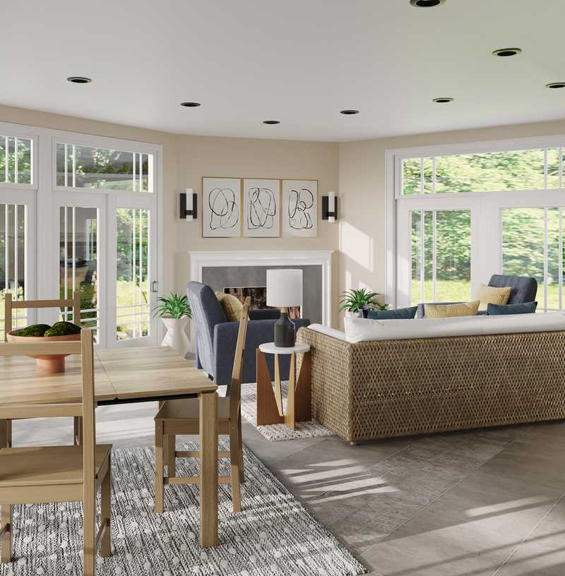 Modern, Bohemian, Midcentury Modern, Scandinavian Reading Room Design by Havenly Interior Designer Christa
