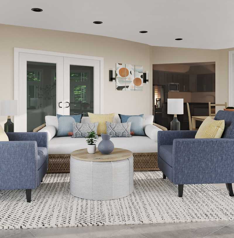 Modern, Bohemian, Midcentury Modern, Scandinavian Reading Room Design by Havenly Interior Designer Christa