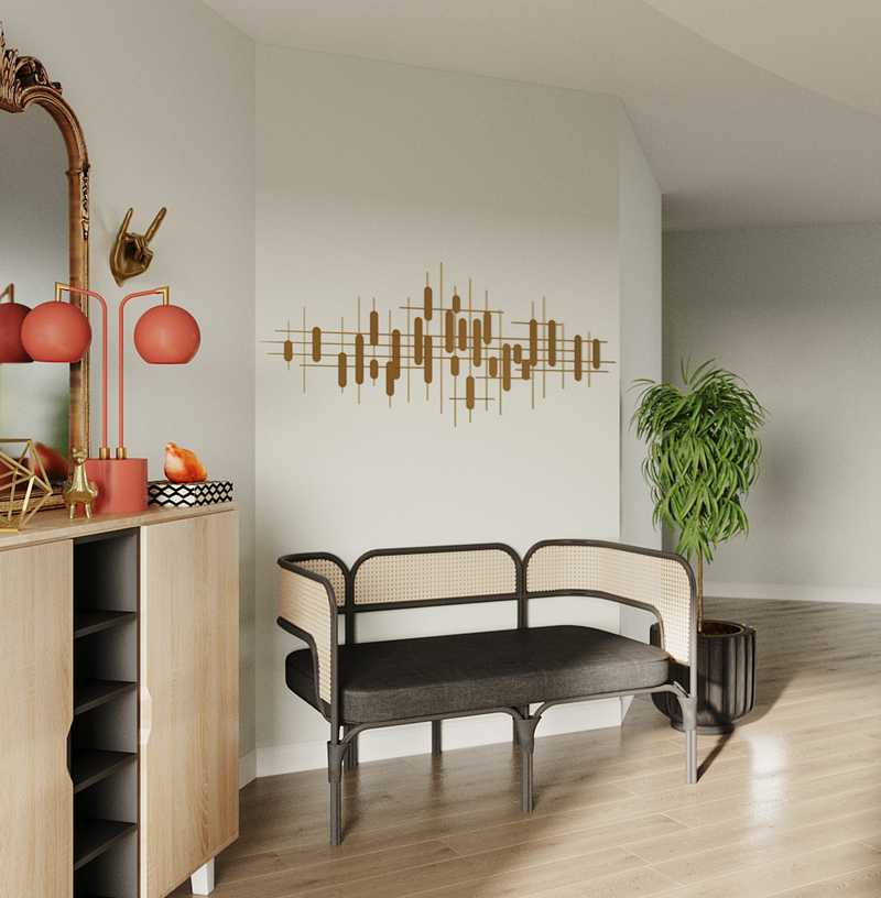 Eclectic, Glam Entryway Design by Havenly Interior Designer Emily