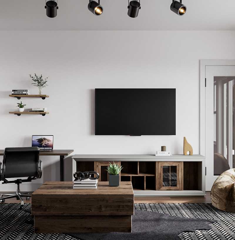 Modern, Industrial Living Room Design by Havenly Interior Designer Marlene