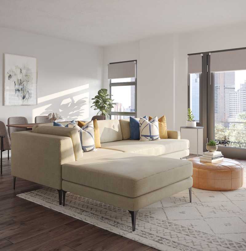 Modern, Midcentury Modern Living Room Design by Havenly Interior Designer Anahita