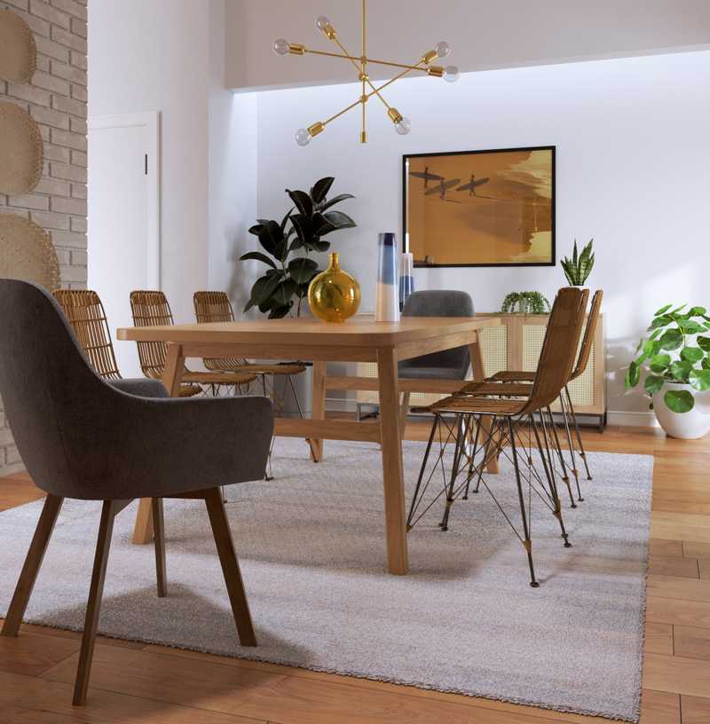 Contemporary, Eclectic, Preppy Dining Room Design by Havenly Interior Designer Abi