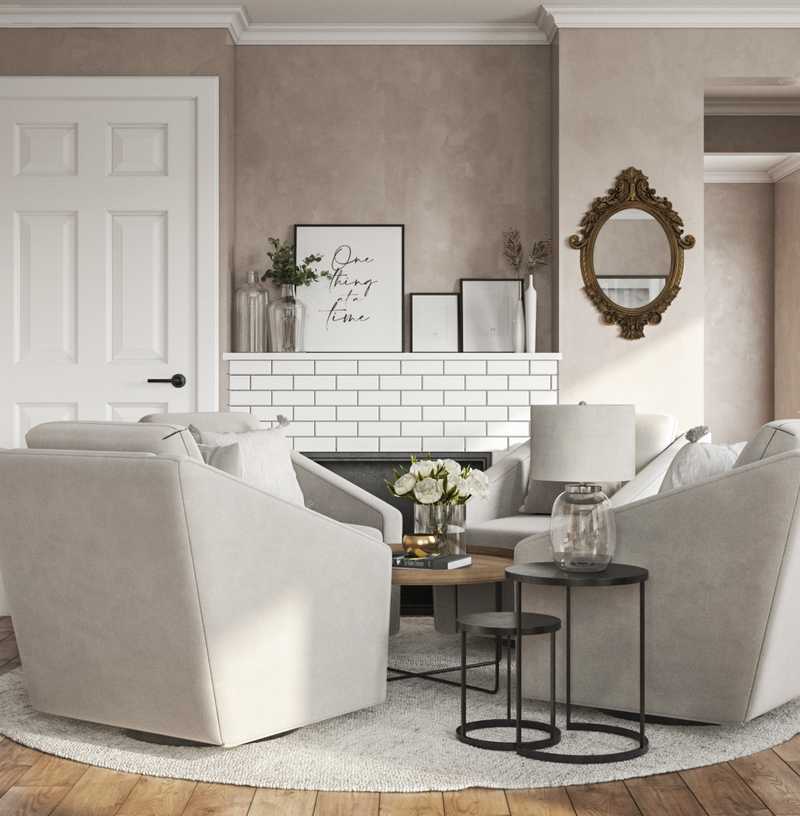 Contemporary, Modern, Farmhouse Living Room Design by Havenly Interior Designer Athina