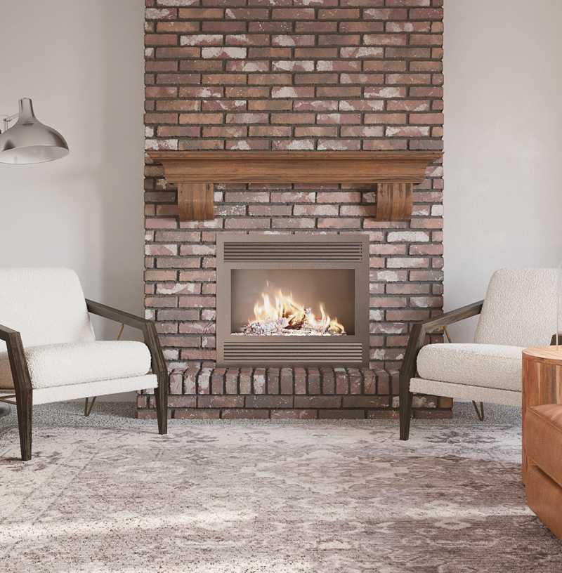 Midcentury Modern Living Room Design by Havenly Interior Designer Shaun