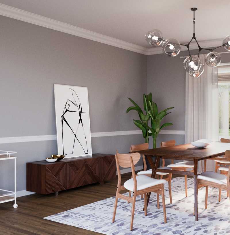 Midcentury Modern, Scandinavian Dining Room Design by Havenly Interior Designer Gonzalo