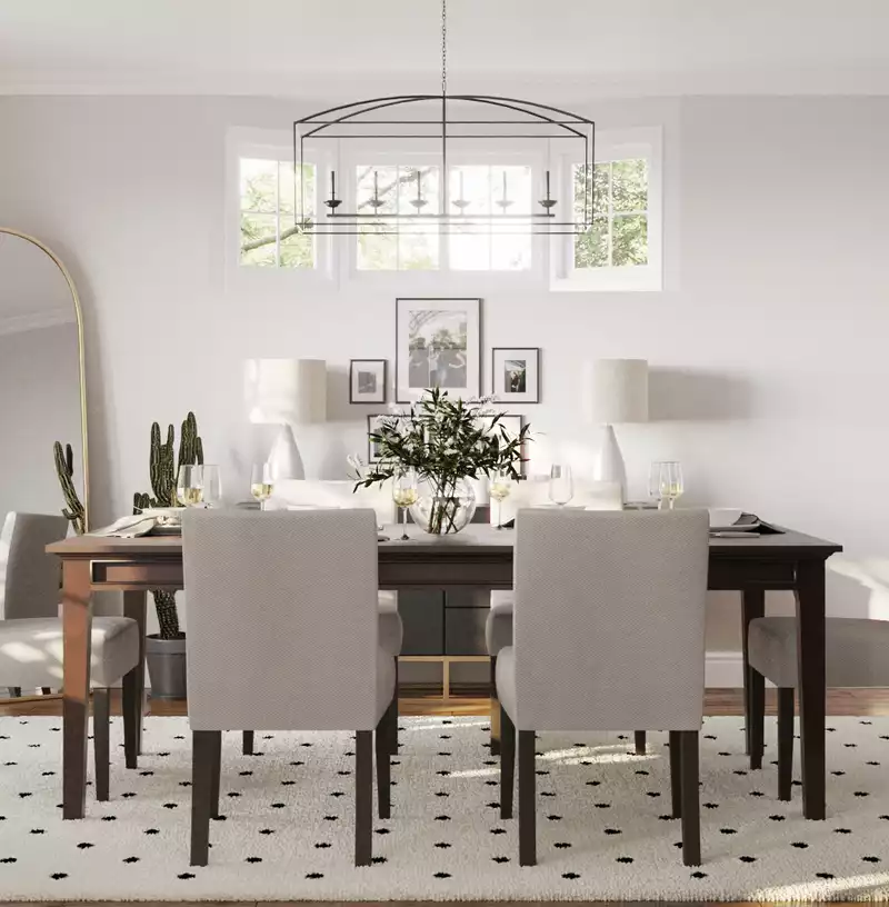 Contemporary, Modern, Glam Dining Room Design by Havenly Interior Designer Cinthia