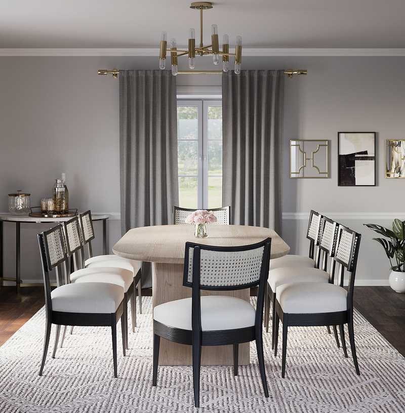 Modern, Classic, Glam Dining Room Design by Havenly Interior Designer Lora