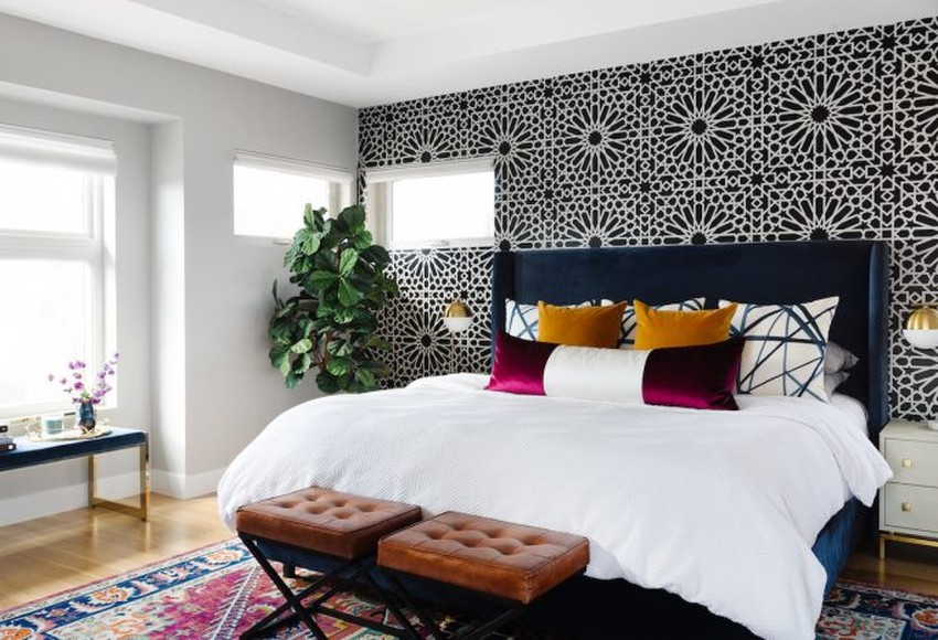 Chasing Paper Wallpaper, Stamped Triangles - Pottery Barn Kids | Havenly