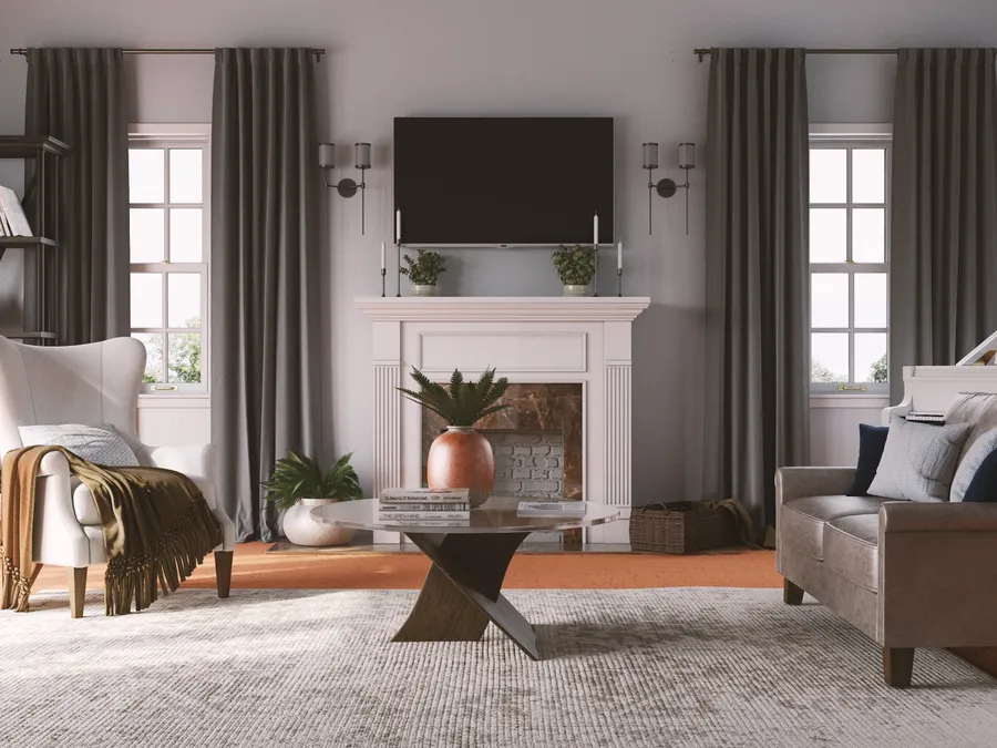 Living Room · Eclectic designed by Natalie