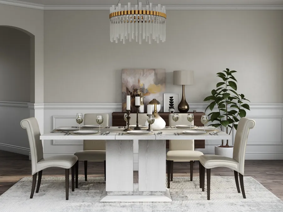 Dining Room · Glam designed by Vaishali