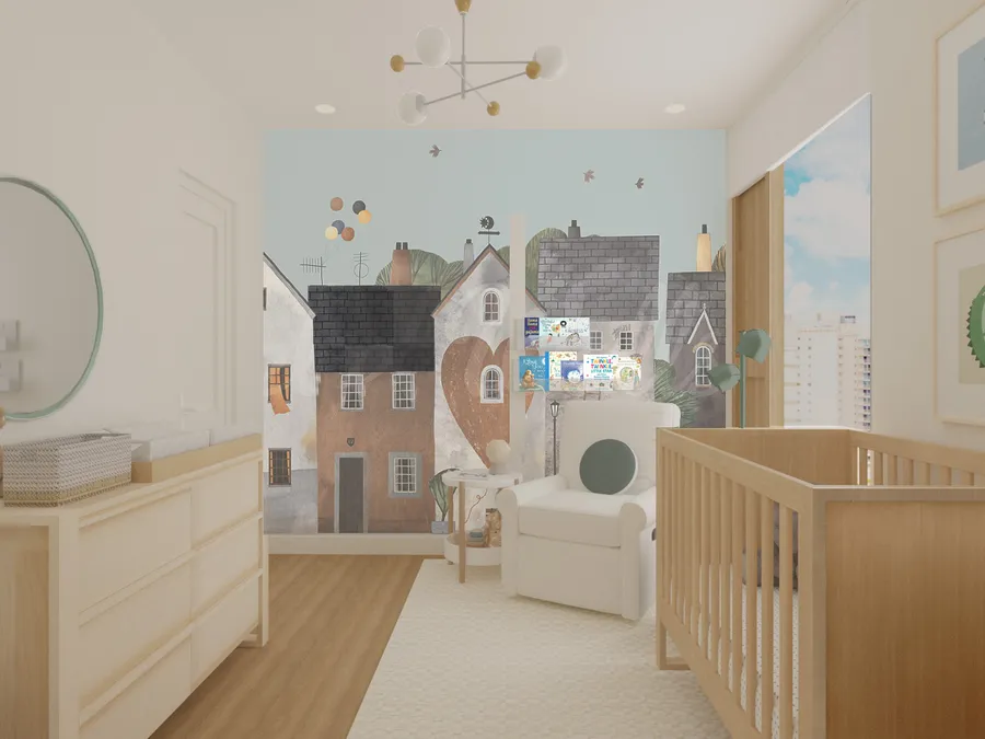 Nursery · Midcentury Modern designed by Maica