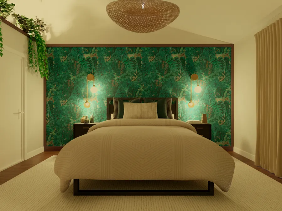 Bedroom · Contemporary designed by Camila