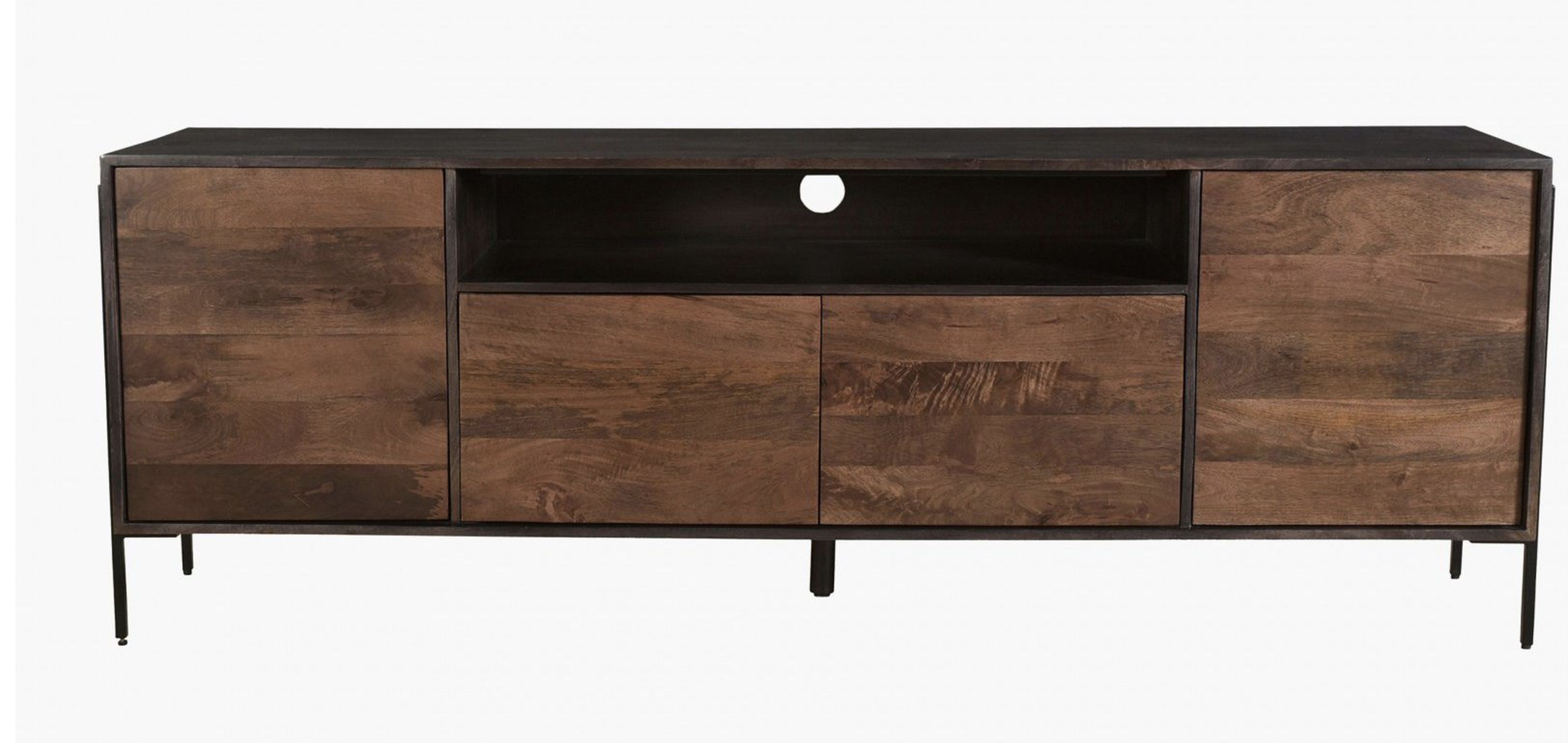Sheffield Mango wood media console table Interior Define Havenly