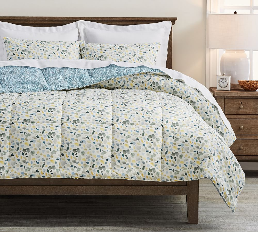 Rebecca Atwood Paint Daubs Organic Percale Comforter Shams King Cal King Pottery Barn Havenly