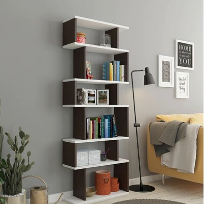 Adamczak Geometric Bookcase Wayfair, Bowerbank 75 Cube Unit Bookcase