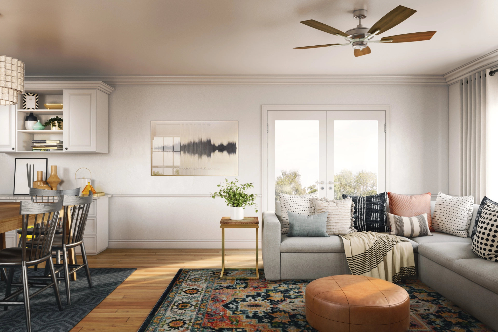 Rowland leather cocktail ottoman sales