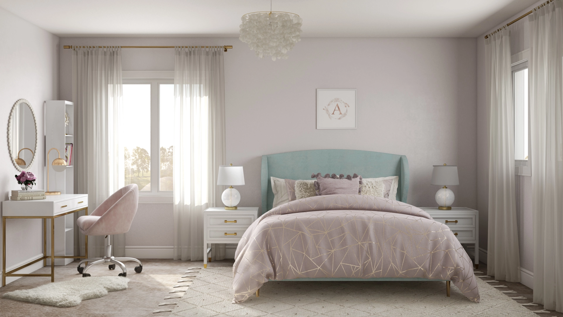 Wren wingback sales upholstered bed