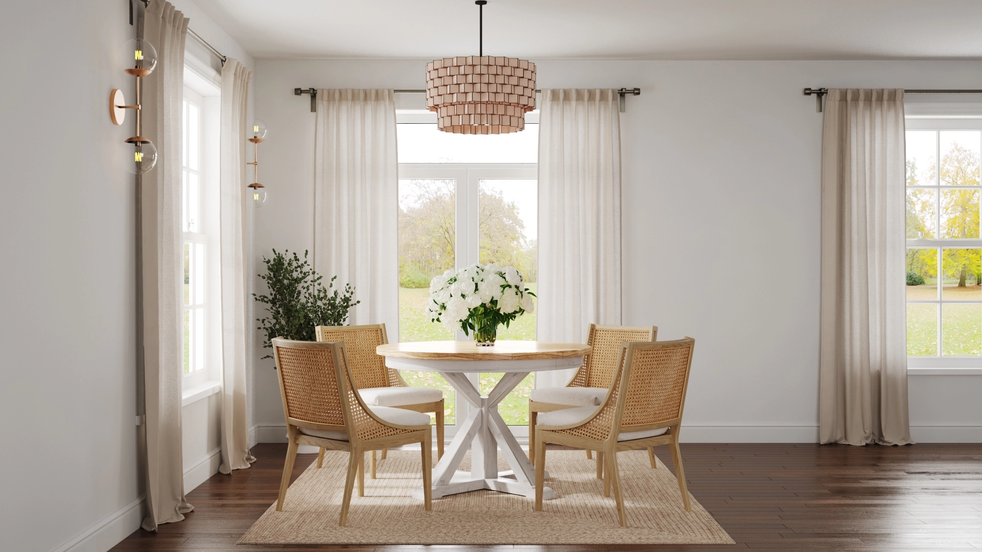 Hart round reclaimed wood clearance pedestal extending dining table