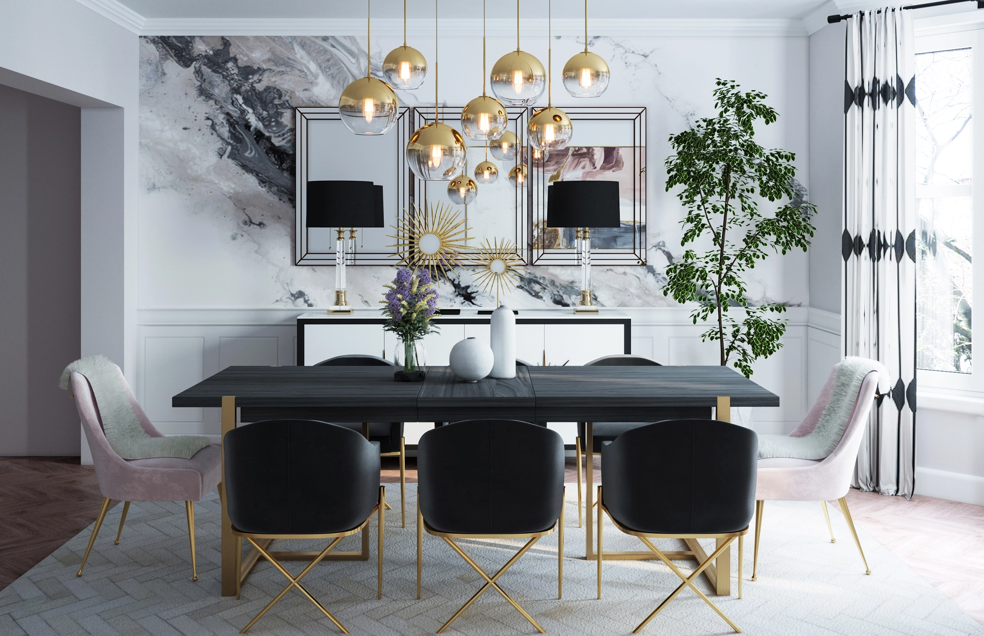 Stovall velvet upholstered dining chair clearance