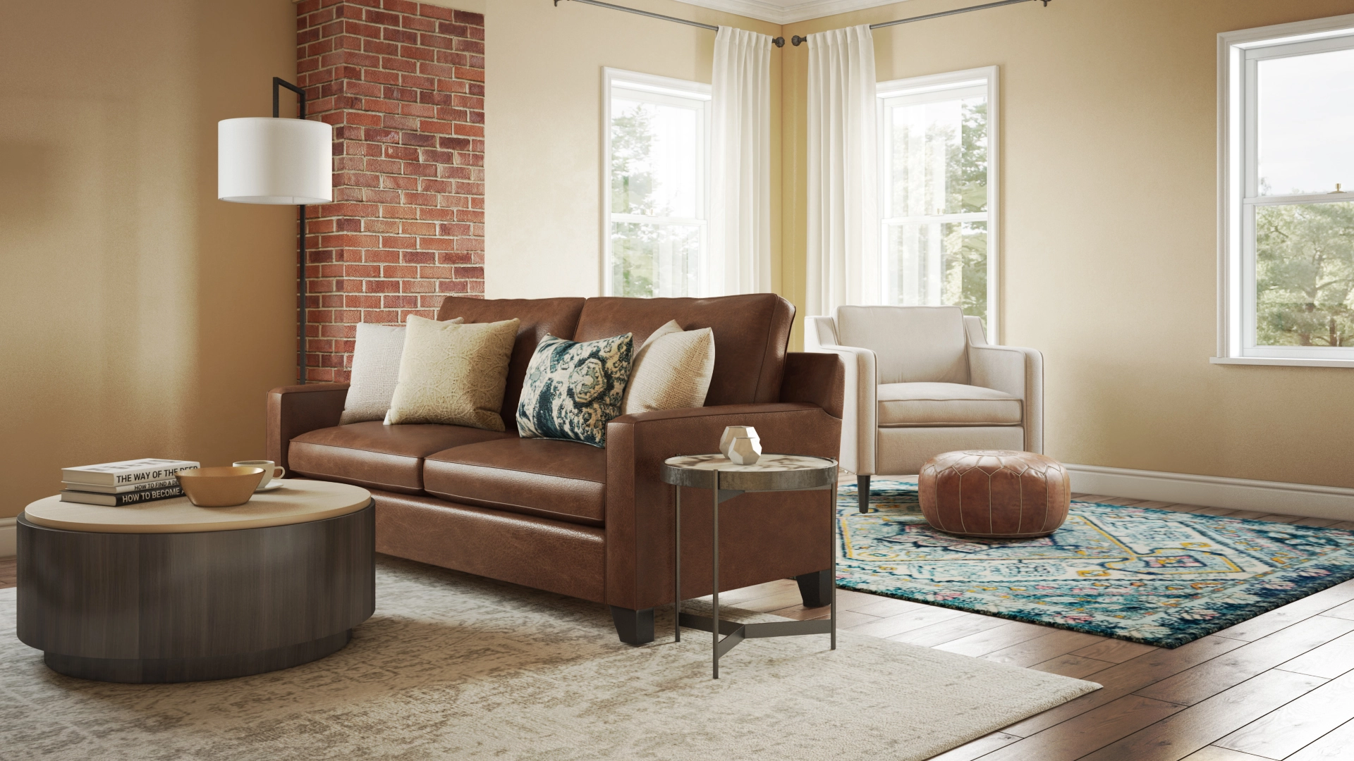 Gilman round deals storage coffee table