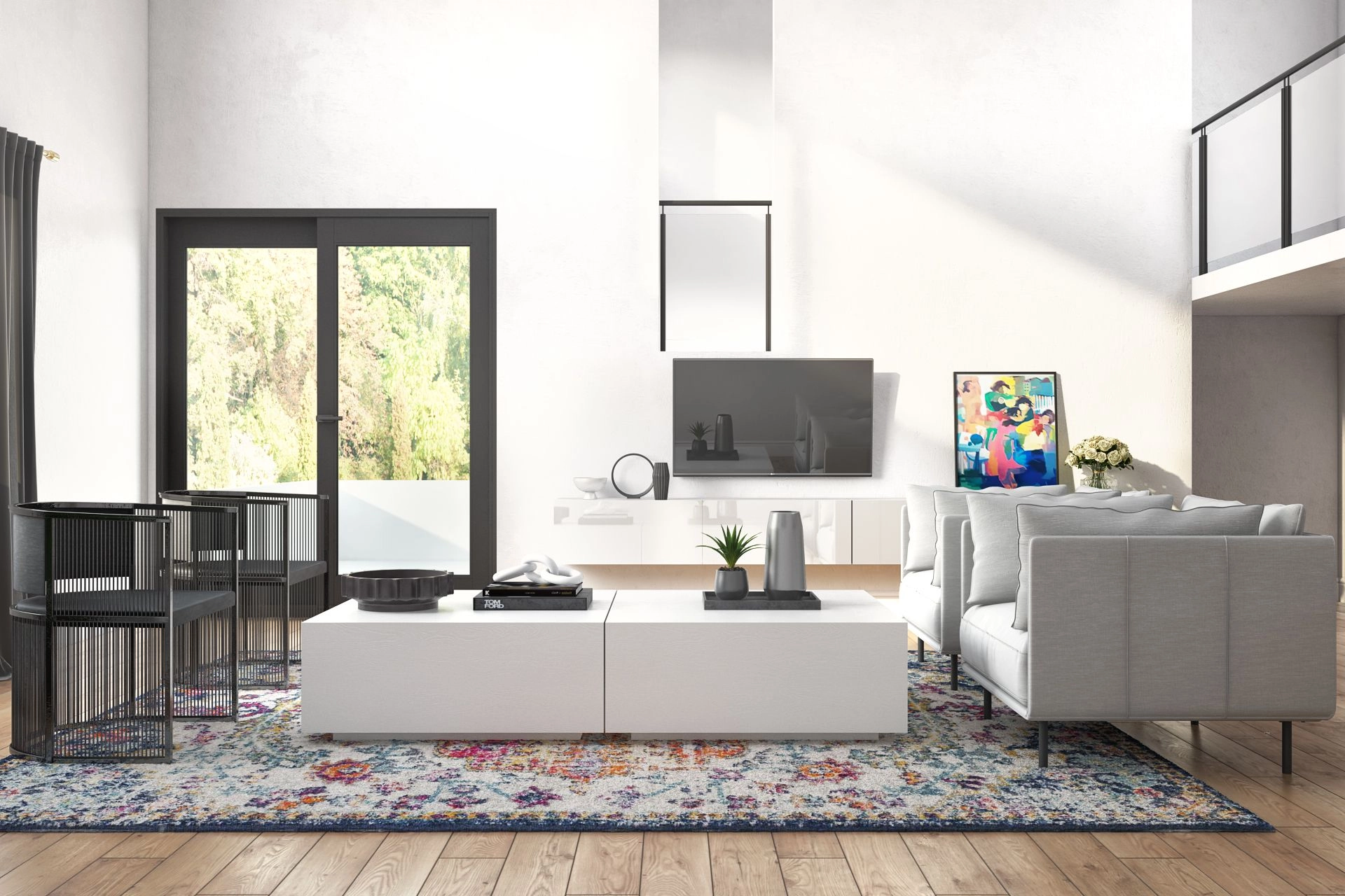 Corvi double outlet end chaise lounge