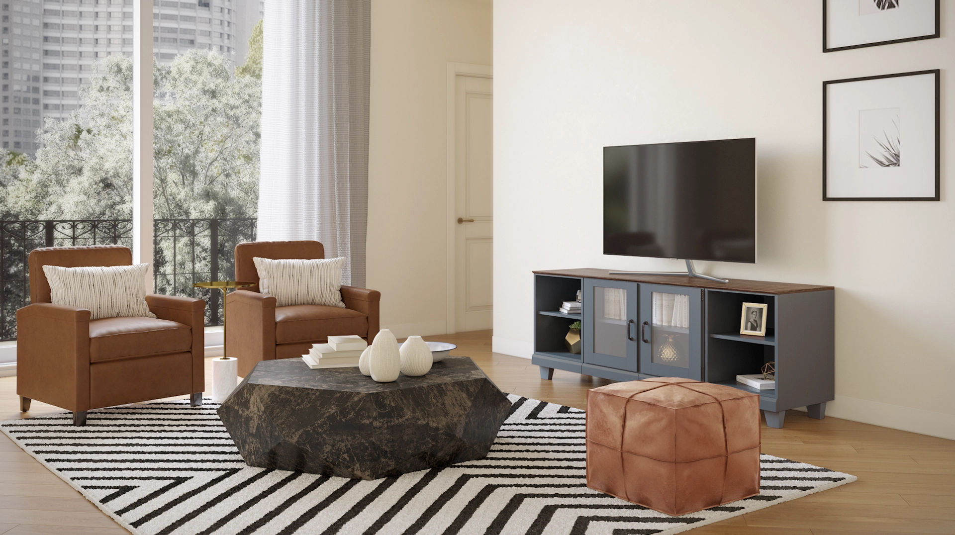 Rollins leather button tufted sofa outlet