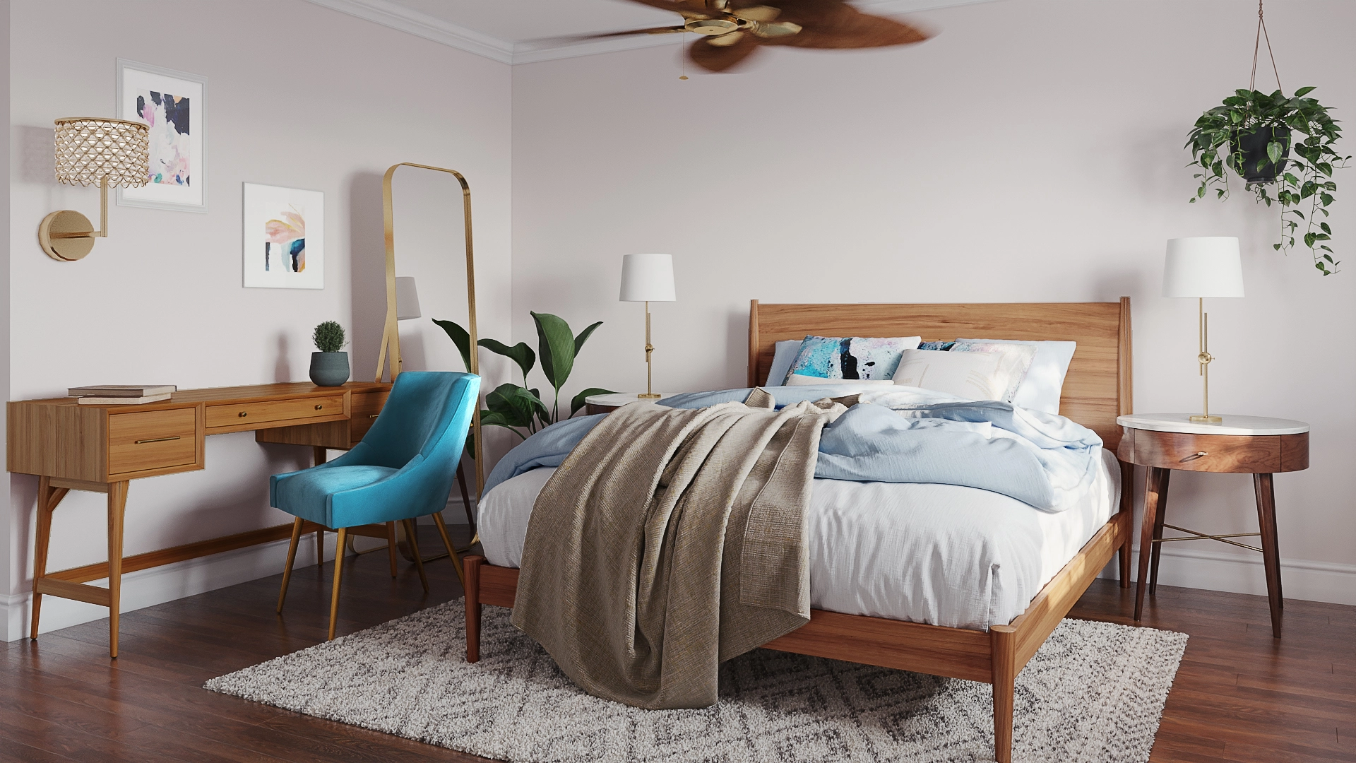 Acorn mid century bed top