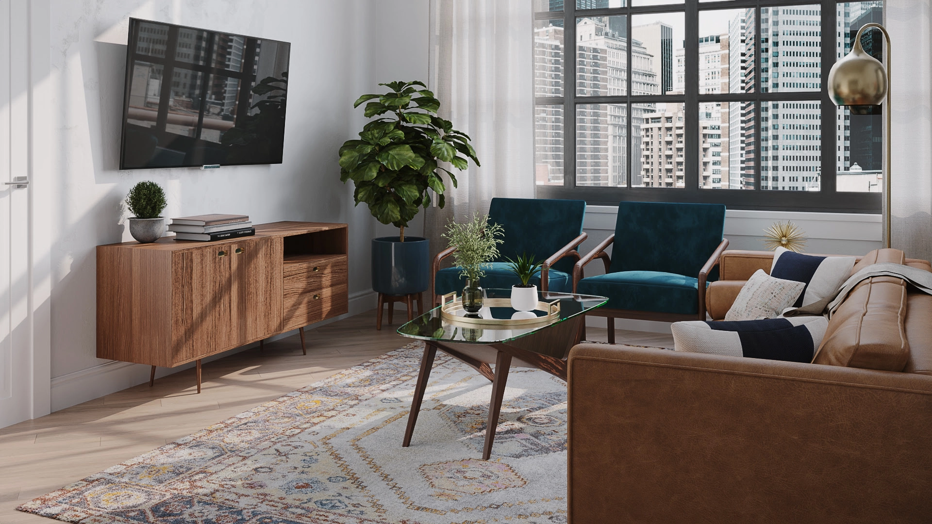 Gomes coffee table with clearance storage