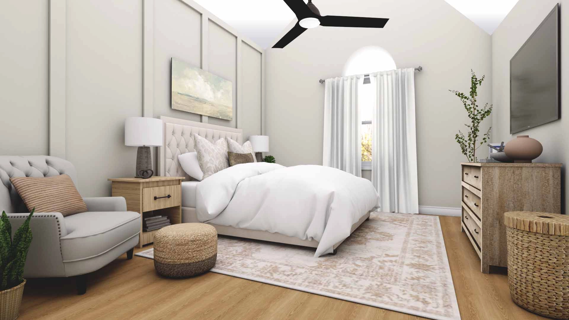 Peters tufted upholstered low hot sale profile platform bed