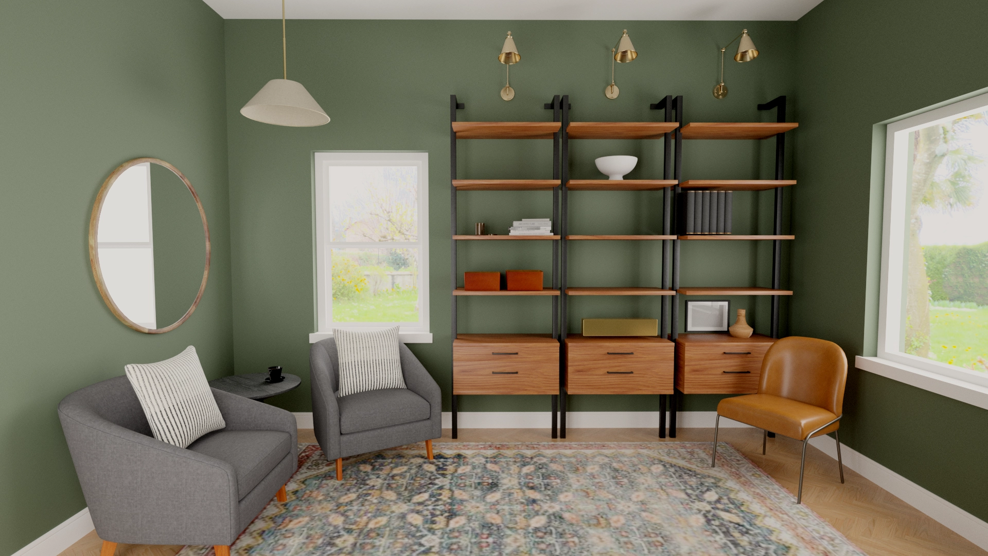 Helix outlet walnut bookcase