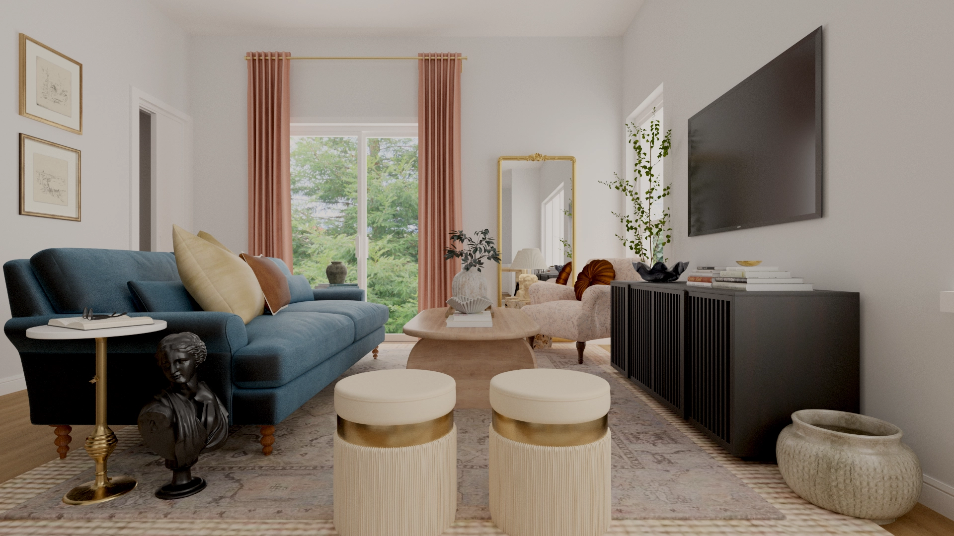Ada Oval Coffee Table Lulu and Georgia Havenly