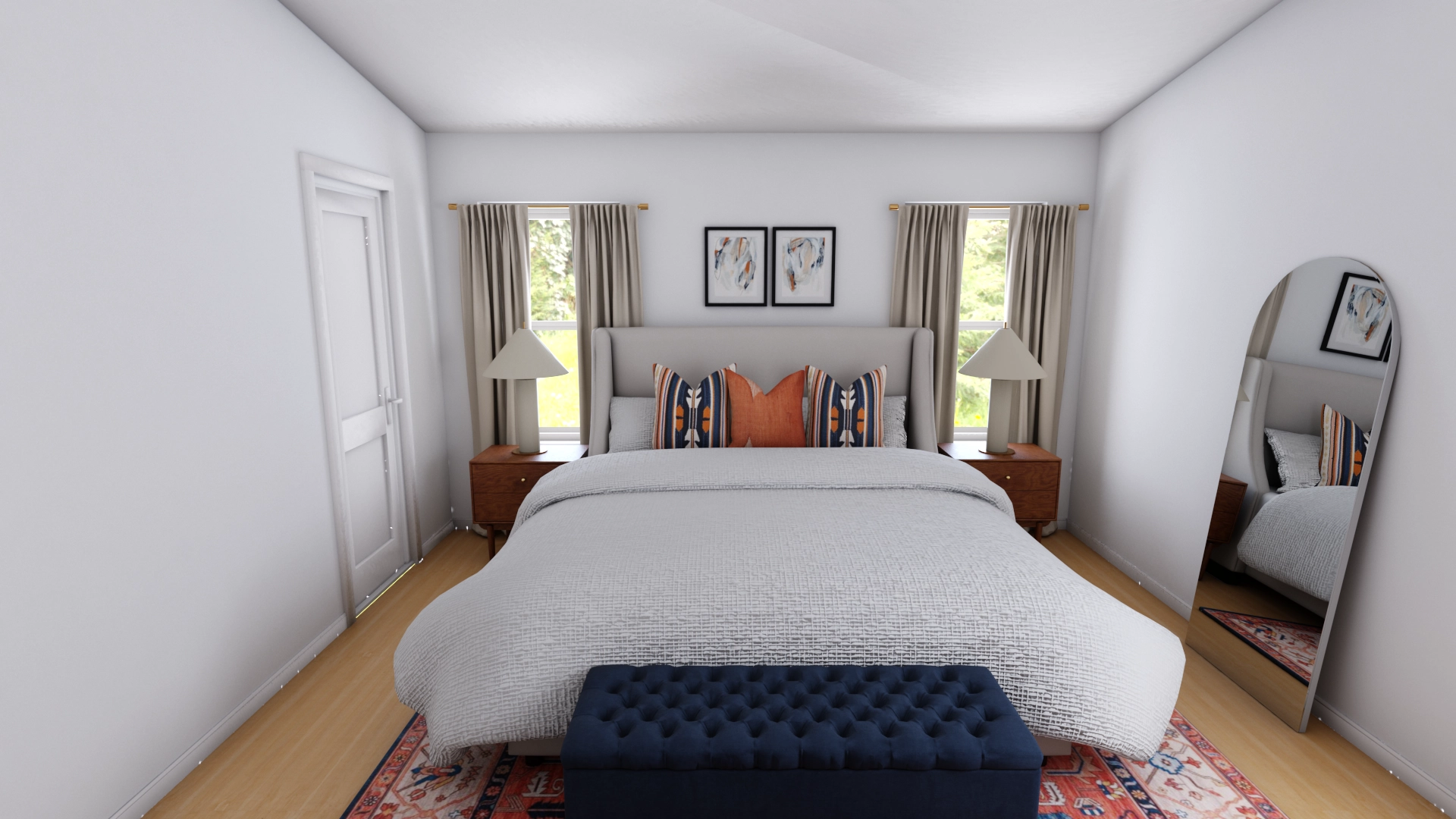 Harwick upholstered deals panel bed