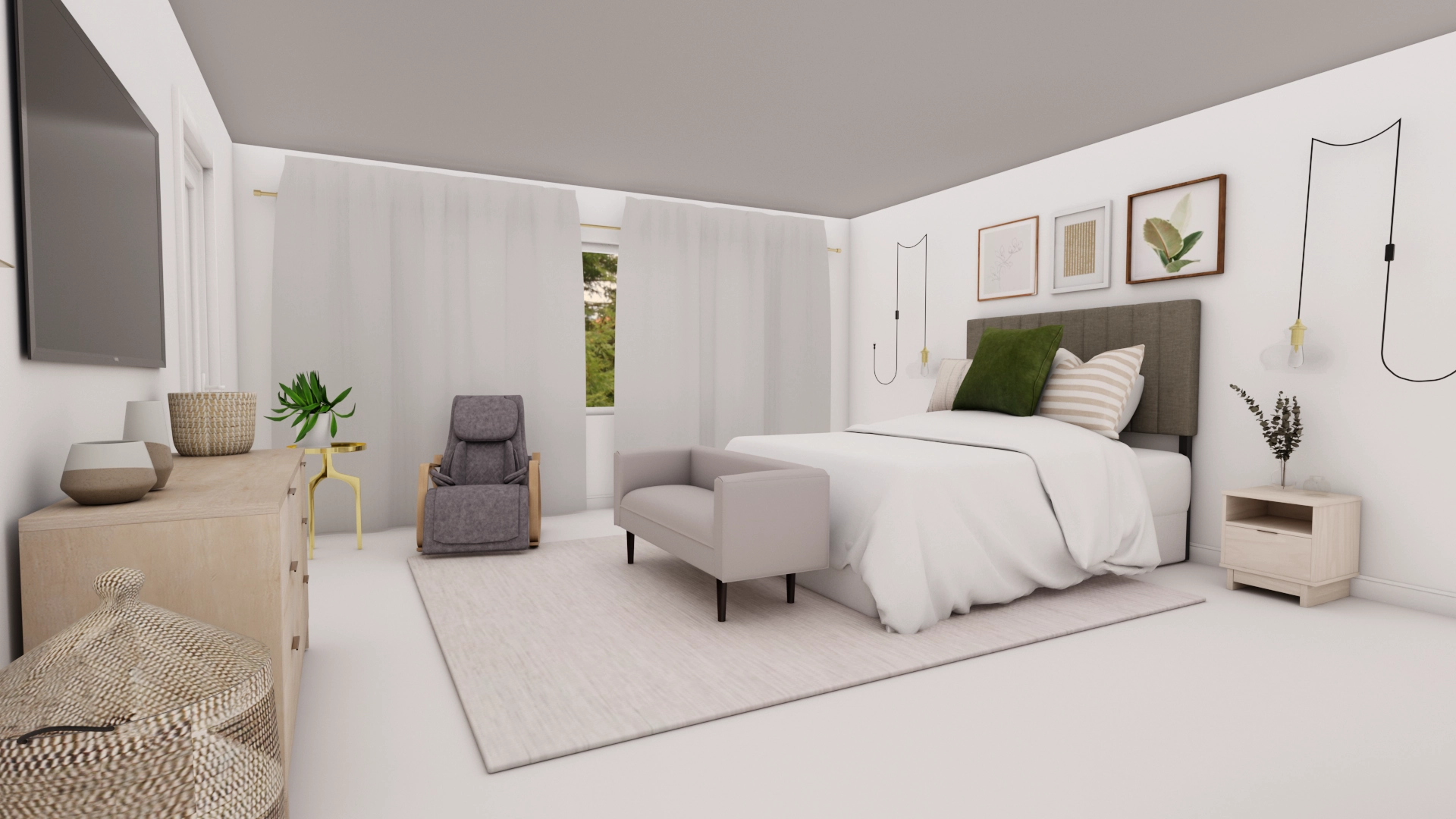 Zetta upholstered platform clearance bed