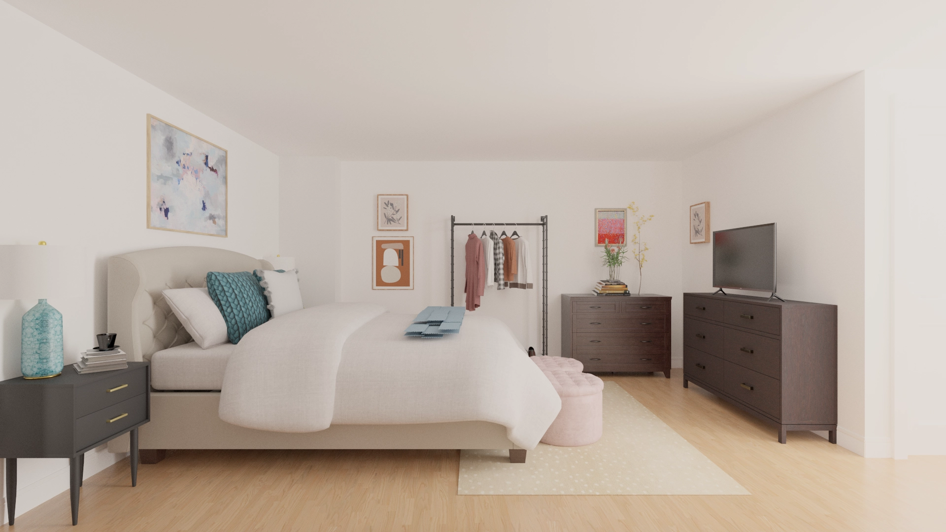 Croce tufted standard shop bed