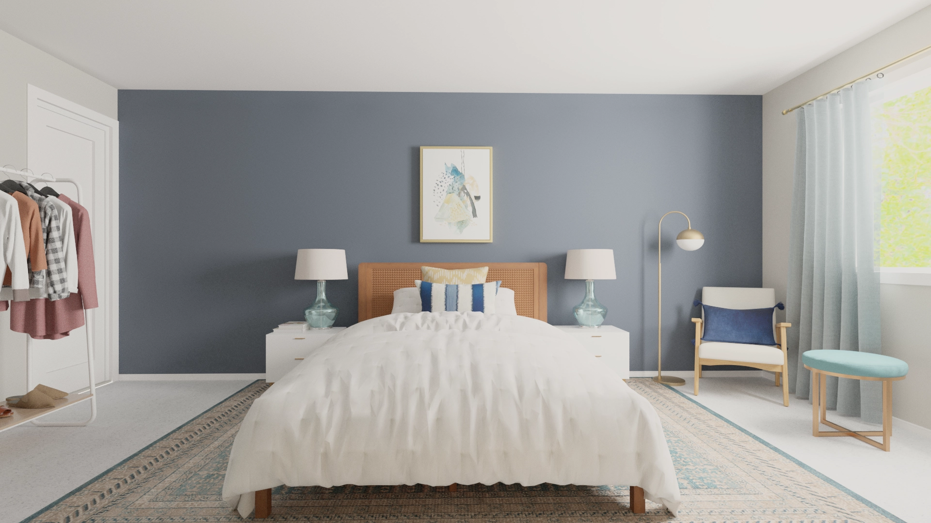 Fredson upholstered platform deals bed