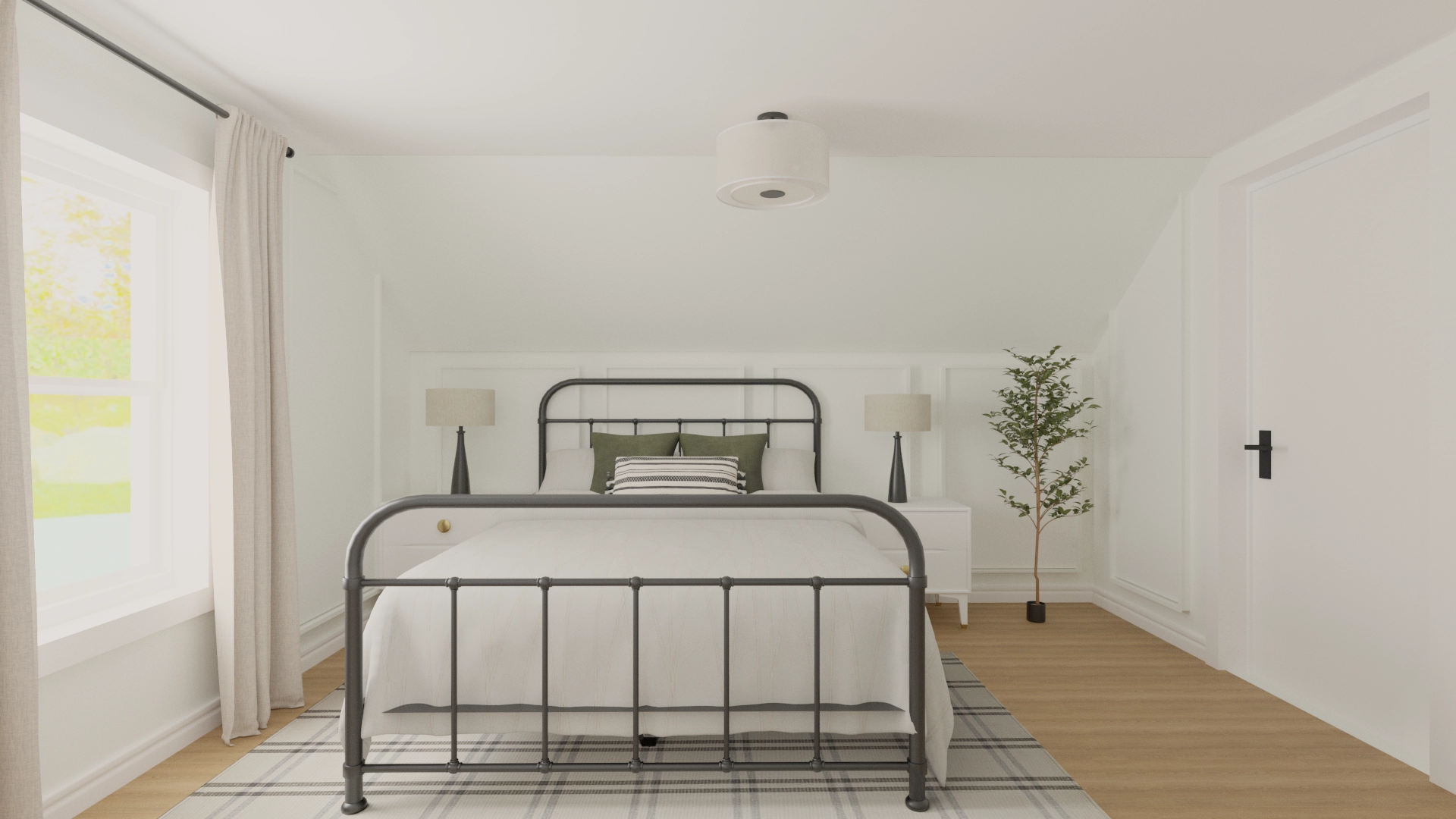 Fernwood metal queen standard shop bed