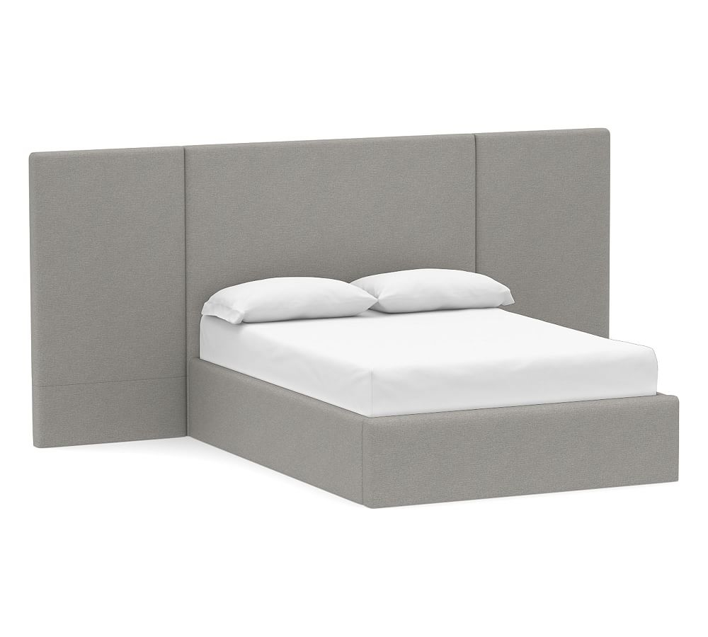 Sorento Upholstered Bed, Queen, Performance Heathered Basketweave