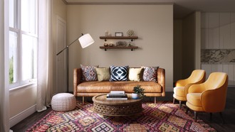 Bohemian, Midcentury Modern Living Room by Havenly Interior Designer Tammy