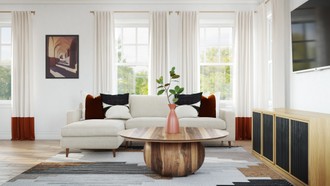 Eclectic, Bohemian, Global, Midcentury Modern, Scandinavian Living Room by Havenly Interior Designer Sarah