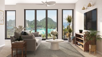 Coastal, Scandinavian Living Room by Havenly Interior Designer Elyse