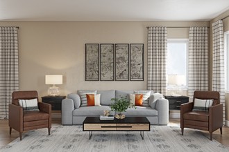 Rustic, Transitional Living Room by Havenly Interior Designer Sandra